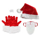 Maxbell Christmas Hat Eyebrow Gloves Accessories Dress up Women Men Costume Funny