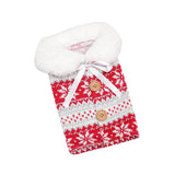 Maxbell Flannel Christmas Wine Sleeve Christmas Wine Bags for Dinner Home Ornaments Snowflake