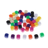 Max 50Pieces Square Edge Blank Dices D6 Six Sided RPG Gaming Dice Gift 16mm