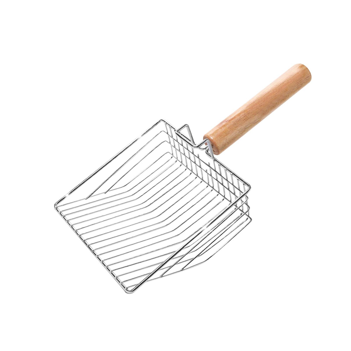 Maxbell Litter Box Scooper Pet Sifter Shovel Kitty Kitten Cat Litter Spoon with Hook 28.5cmx14cmx6.5cm Silver with Hook