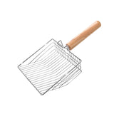 Maxbell Litter Box Scooper Pet Sifter Shovel Kitty Kitten Cat Litter Spoon with Hook 28.5cmx14cmx6.5cm Silver with Hook