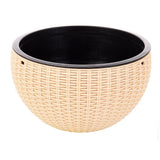 Max Plastic Hanging Flower Pot Planter Basket for Plant Holder+Chain Khaki- L