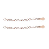 Max 2 Pieces Sterling Silver Bracelet Anklet Chain Jewelry Making Rose Gold 5cm