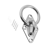 Maxbell Diamond Pad Eye Plate with Ring Heavy Duty for Boat Rigging Training Straps 8mm