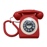 Maxbell Retro Landline Phone Old Style with Redial Classic for Hotel Use Office Home Red