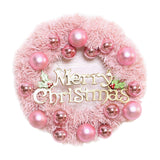 Maxbell Artificial Flowers Garland Holiday Hanging Home Festive Wreath Christmas 40cm with Ball