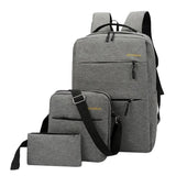 Maxbell Mens Large Capacity Business Backpack with External USB Charging Port Grey
