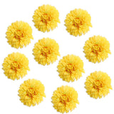 Max 10x Artificial Chrysanthemum Flower Head Wedding Home DIY Craft Decor Yellow