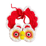 Maxbell Pet Scarf Knitted Clothes Accessories Spring Festival Lion Shape for Kitty M