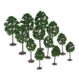 Max 12pcs Model Trees Train Layout Miniature Scenery Diorama Landscape Mixed