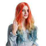 Maxbell 26" Sexy Long Curly Loose Body Wave Women Center Parting Cosplay Anime Wig