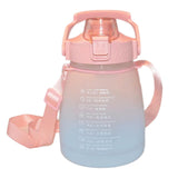 Maxbell Outdoor Motivational Water Bottle Time Marker Pink