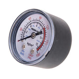 Maxbell Air Compressor Pressure Gauge Professional 1/8" NPT Bottom Mount for Oil