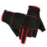 Max 1 Pair Warm Fishing Gloves 3 Cut Fingers Cycling Hunting Glove Mitten Black
