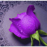 Maxbell 5D DIY Rhinestone Painting Rose Embroider Cross Stitch Craft Home Decor Charms Ornament Gift Purple