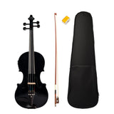 Maxbell Full 4/4 Size Ebony Fitted Violin with Case Bow Rosin for Students Beginners