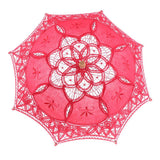 Max Handmade Lace Parasol Umbrella Wedding Bridal Red