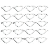 Maxbell 20 Pieces Metal Flat Heart Shaped Blank Coin Stamping Charms Tag Pendants