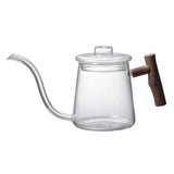Maxbell Glass Gooseneck Kettle Ergonomic Handle Water Boiler Long Narrow Spout 700ML