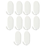 Maxbell 10x Coat Hook Rack Storage Organizer Holder Organizer Rack for Home wall White
