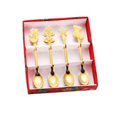 Maxbell 4 Stirring Spoon Home Ornament with Gift Box for Wedding Aureate