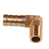 Maxbell 1/4 BSP to 12mm Brass 90 Degree Male Elbow Barbed Hose Tail Pipe Gas Fitting