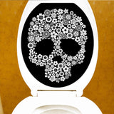 Max Maxb Creative 3D Toilet Stickers Bathroom Decorative Decals White Skull