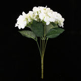 Maxbell Artificial Silk Hydrangea Flower Bouquet Home Garden Table Decor White