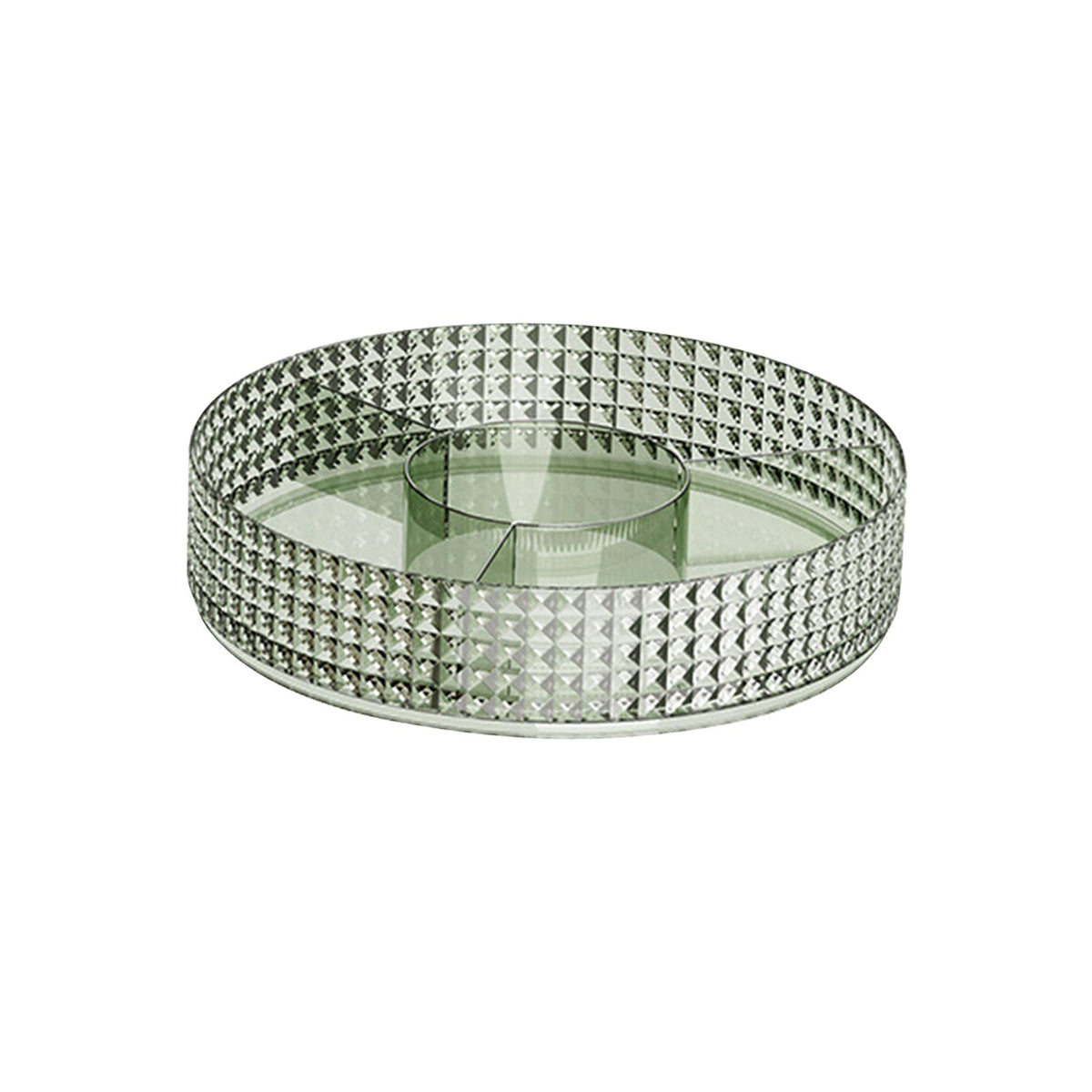 Maxbell Countertop Turntable 10inches Cosmetic Storage Box Snacks Container Accessory Green