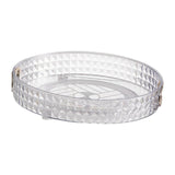 Maxbell Desktop Perfume Tray Rack Decorative Serving Tray Spice Rack for Decor 1 Tier Clear