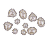 Maxbell 10 Pieces Mixed Diamante Crystal Rhinestone Buttons Embellishments Flatbacks Appliques (Love Heart / Round / Oval) for Decor Wedding Invitation Phone Case Craft Bag Shoes Hair Accessories - Aladdin Shoppers