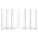 Maxbell 6 Pieces Transparent Acrylic Cake Scraper Patterned Edge Scraper for Wedding