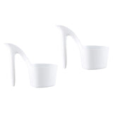 Maxbell Flower Pot High Heel Shaped Garden Indoor Outdoor Table Ornaments Patio white