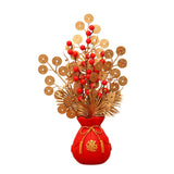 Maxbell Chinese New Year Ornament Spring Festival Holly Flower Bouquet Decor Desktop Style C
