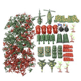 Maxbell 270 Piece Plastic Soldier 4cm Army Figures Playset Army Sand Scene Model Toy