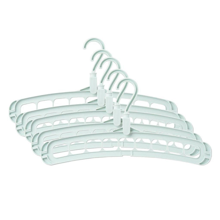 Maxbell 5 Pcs Clothes Coat Hanger Wardrobe Space Save Organizer Multifunction Green - Aladdin Shoppers