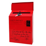 Max Creative Iron Mail/Letter/Post/Newspaper Holder Box Bright Red_Small Letters
