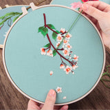 Max DIY Flower Embroidery for Beginner Needlework Kit Cross Stitch Arts Crafts E