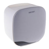 Max Wall Mounted Plastic Cup Toilet Tissue Paper Roll Holder Phone Shelf Gray