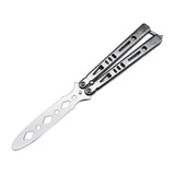Maxbell Steel Butterfly Practice Knife Trainer Training Tool Portable Silver