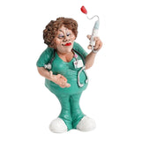 Maxbell Doctor Statues Figurines Ornament Women Resin Sculpture for Office Bedroom Inject 3x3x6.5in