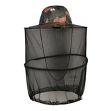 Max Mesh Net Hat Head Face Cover Anti Mosquito Camping Fishing Cap Camo Brown