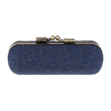 Maxbell Lipstick Case Holder Box Organizer Bag with Mirror for Ladies Dark Blue
