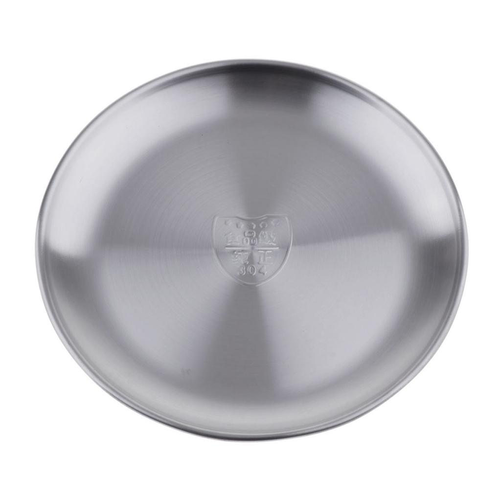 Maxbell Stainless Steel Fruit Tray Desktop Storage Tray Serving Tray Dia.23cm