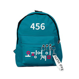 Maxbell 1x Korean Squid Game Backpack Bag Sport Bag Casual School Bag for Boy Girl Blue 456