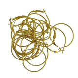 Maxbell 20pcs Fashion Lady Women Gold Copper Round Large Hoop Huggie Loop Earrings