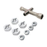 Maxbell 4pcs RC 12mm Adapter with 4 Flange Nut for MN-999 1:10 Car Replacement