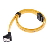 Maxbell 90 Degree Right-Angle SATA III Cable 6.0Gbit/s With Locking Latch