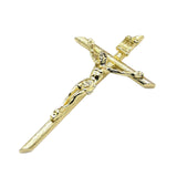 Maxbell Fashion Crucifix Cross Pendant Gold Plated Alloy Catholic Christian Jewelry 4.6x8.1cm