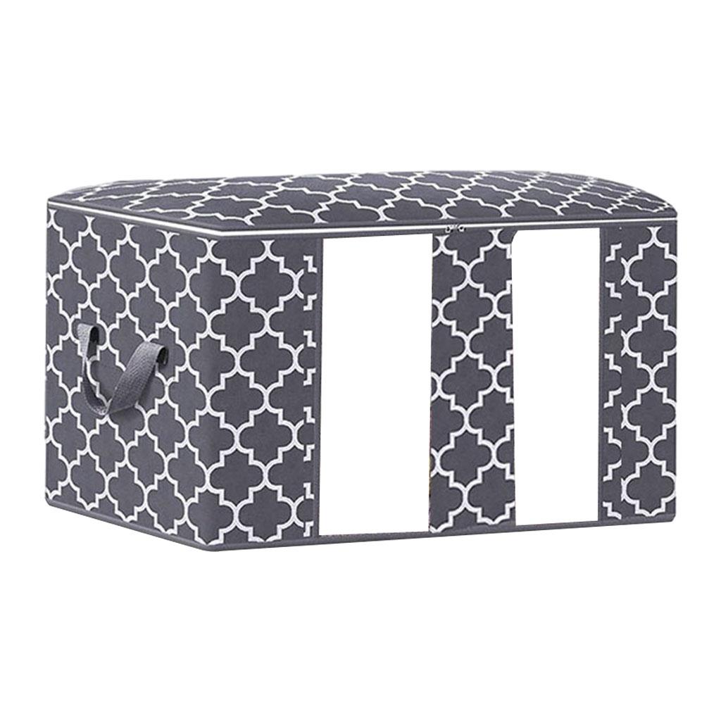 Maxbell Clothes Storage Bag Quilt Bedding Zipper Organizer Grey 45x45x20cm B